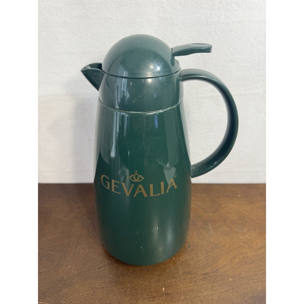 Gevalia Kaffe Coffee Carafe Thermal Insulated Server Pitcher Green!!!